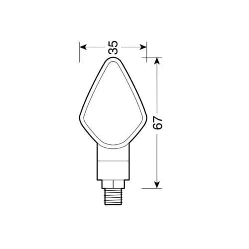 Indicatori di direzione a LED 12V mod. PENTA - NERO – foto 3 di 3