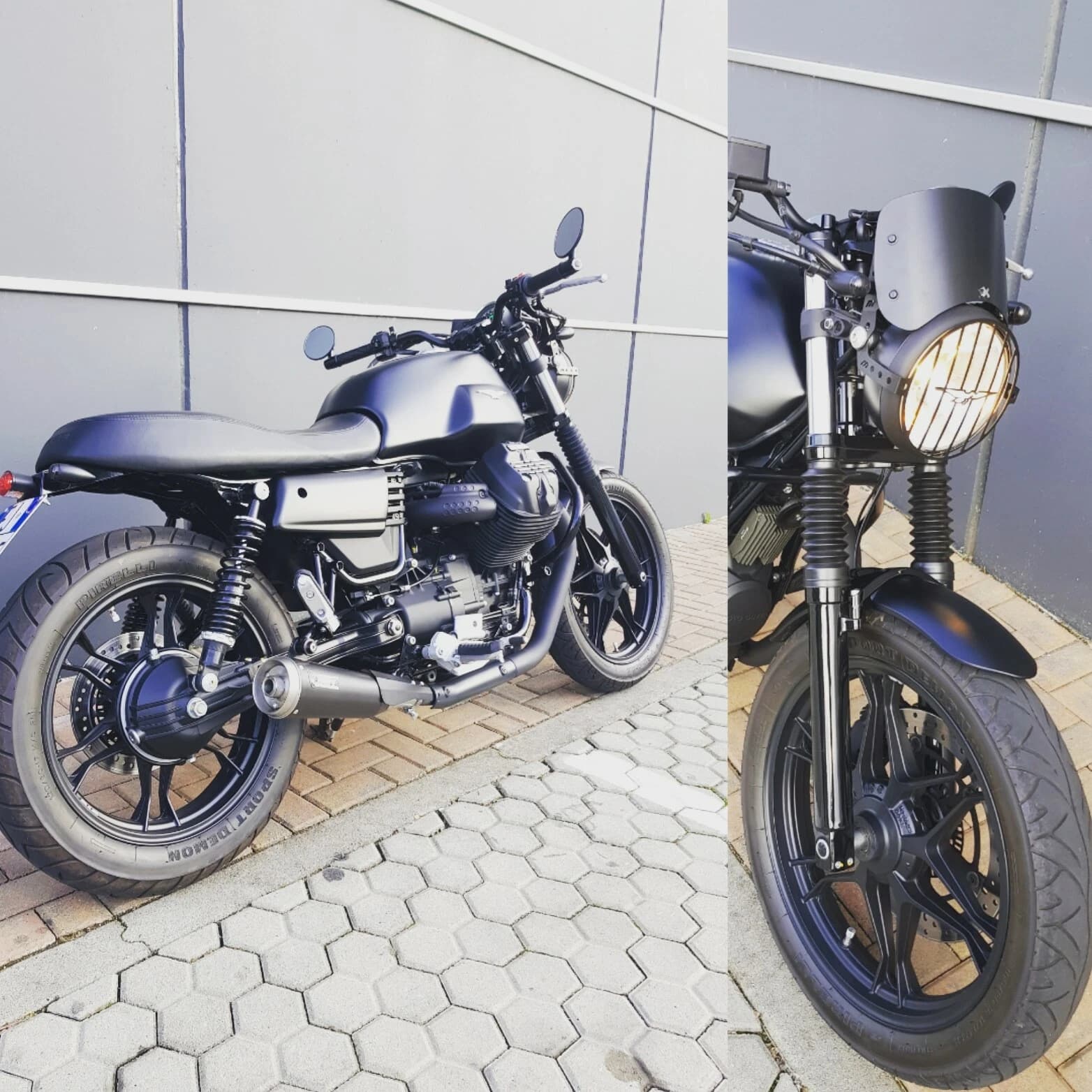 Griglia Faro Logo AQUILA Guzzi V7 III e Bobber 2016-2019 - Cafè Racer