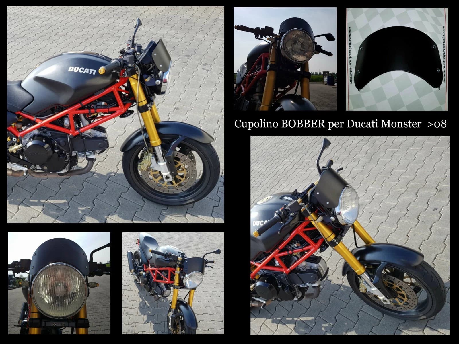 Cupolino "BOBBER" per Ducati Monster fino al 2008 - Cafe Racer