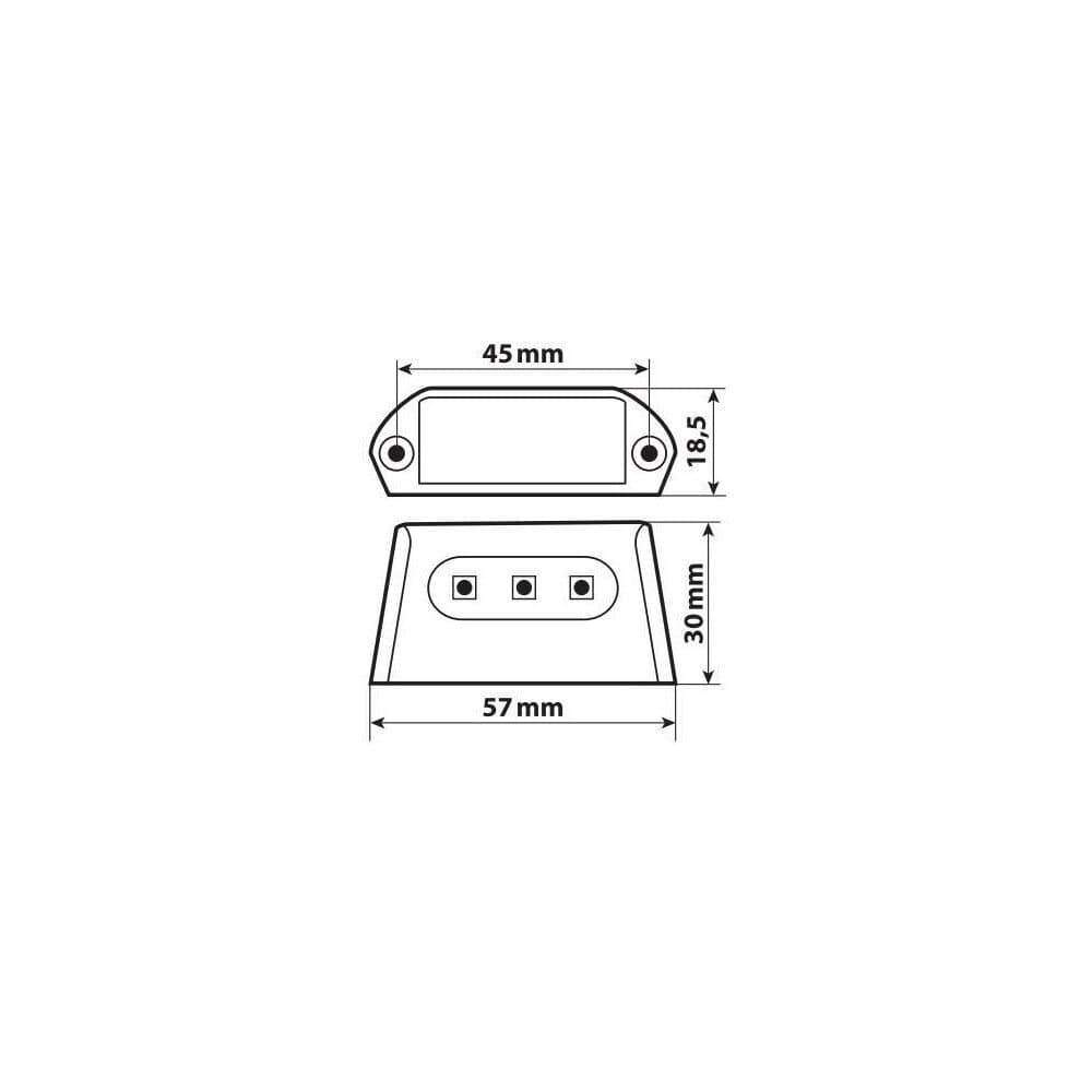LUCE TARGA 3 SMD BIANCA "A-ION"