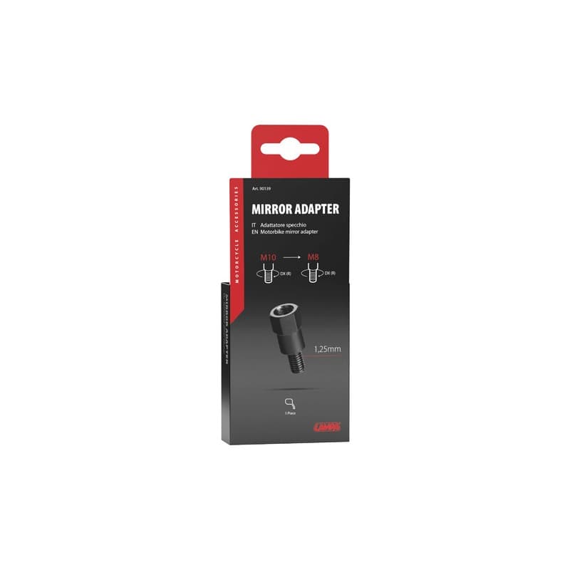 Adattatore per specchi moto - Filetto M10 destro a M8 destro