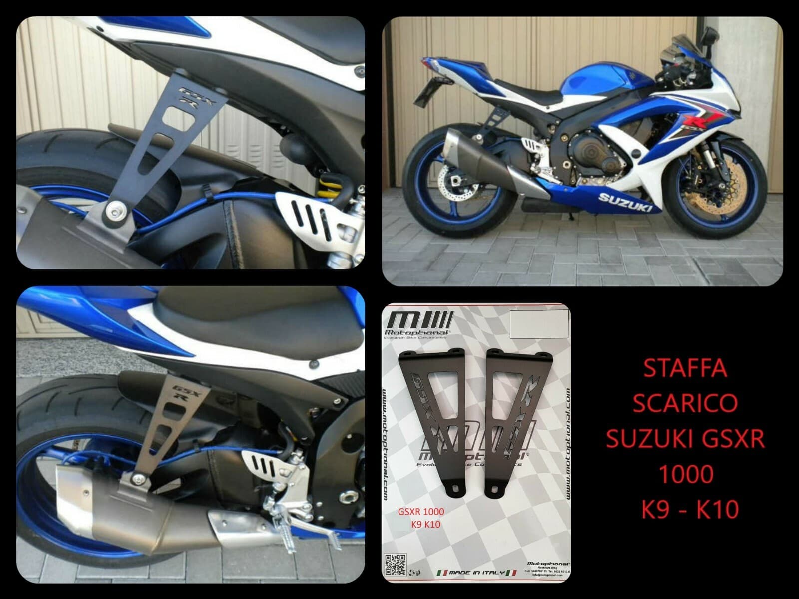 STAFFE SCARICO Suzuki GSXR GSX-R 1000 K9 K10