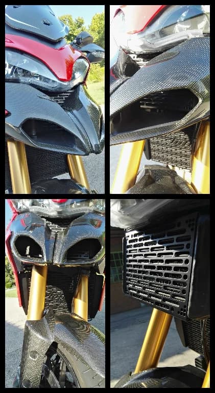 Protezione Griglia Radiatore olio Ducati Multistrada 1200 2010-2014 Inox nero