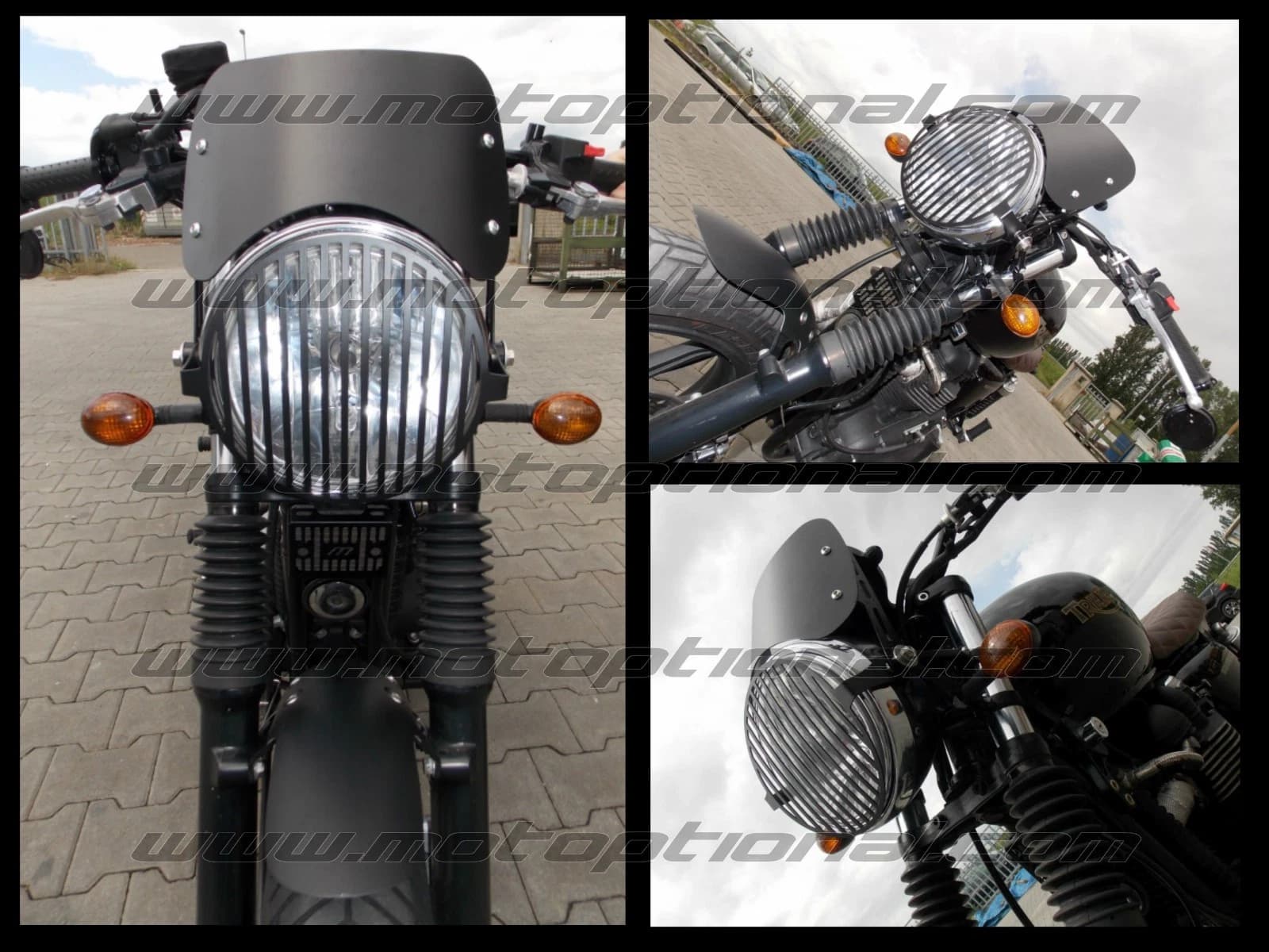 Griglia Faro moto VERTICAL LIMIT per Triumph Bonneville - Cafè Racer/Cafe Racer