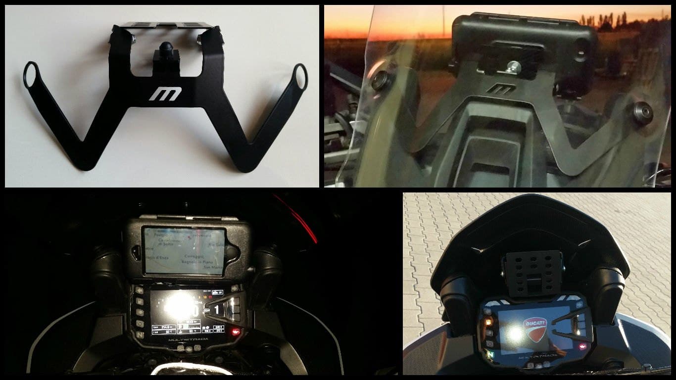 Supporto Navigatore Ducati Multistrada 950(anni2019/22) e 1200-1260 (anni 2015/20)
