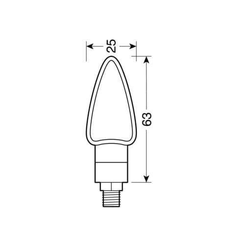 Indicatori di direzione a LED 12V mod. ARROW-2 NERO