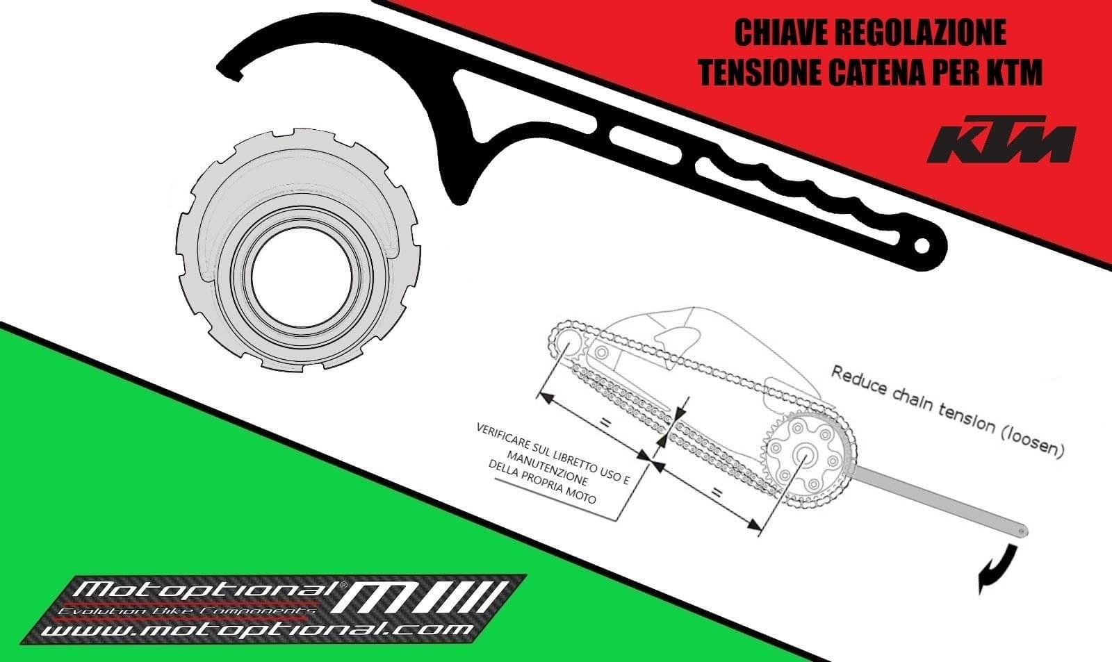 Chiave Regolazione Catena Mozzo KTM