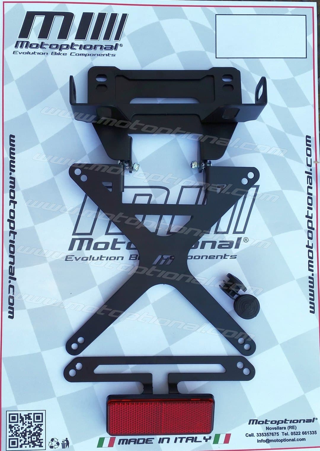 PORTA TARGA REGOLABILE DUCATI MONSTER TELAIO TAGLIATO - MOD. 1 SENZA PREDISPOSIZIONE LUCE TARGA